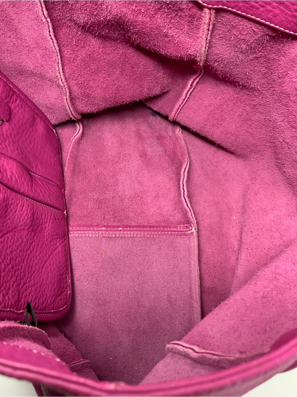 Ann Taylor Fuchsia Soft Pebbled Leather Tote - Picture 11 of 14